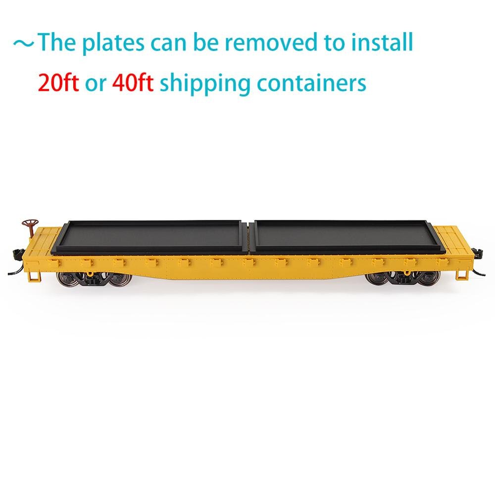 Carro plano de 5 pies con contenedor de 40 pies con plataforma 1:87