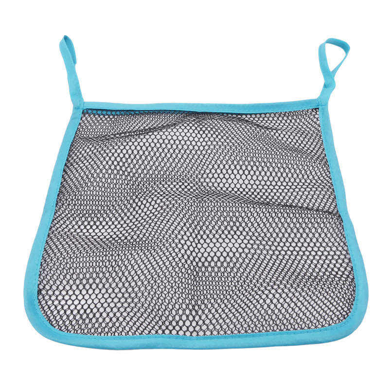 Filet de rangement pratique pour poussette de bébé, filet de rangement pour biberons, couches, pochette suspendue, organisateur, support de sac, poche, accessoires pour poussette de bébé: Côtés bleus