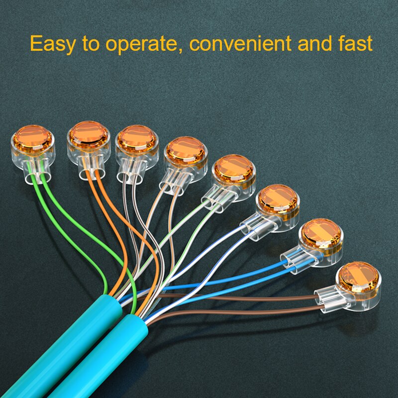 SAMZHE K1 k2 conector Crimp terminales de conexión cableado impermeable Ethernet Cable de teléfono término 100 Uds