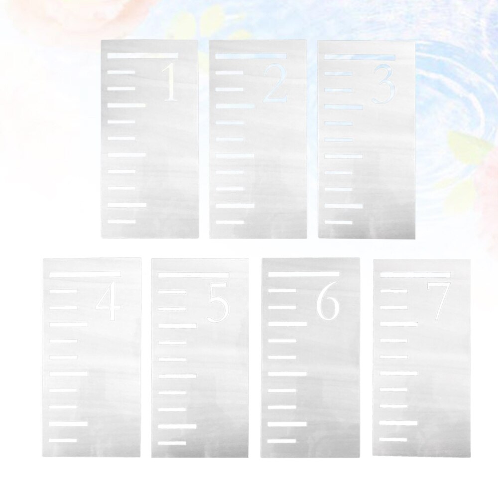 7pcs 7 Feet Growth Chart Reusable Premium Measuring Ruler Growth Chart Stencil Template