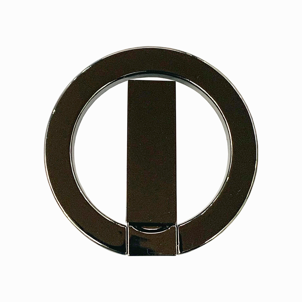 Magnesafe metalowy brokat w proszku silny magnetyczny uchwyt pierścieniowy ssący do uchwytu na telefon komórkowy z metalowym ładowaniem obrotowym 360 ° uniwersalny: Black