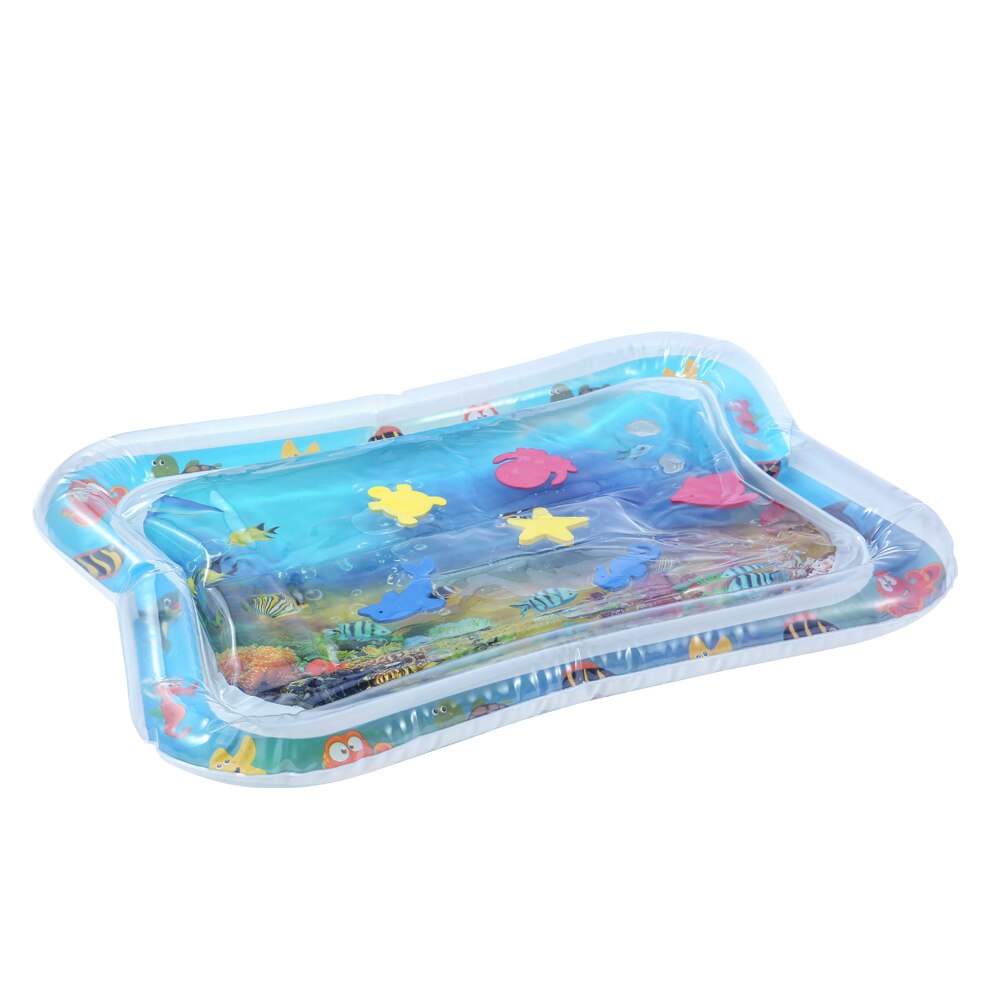 Inflatable Baby Water Mat Infant Tummy Time Playmat Toddler Fun Activity Play Center for sensory stimulation, motor skills: 1
