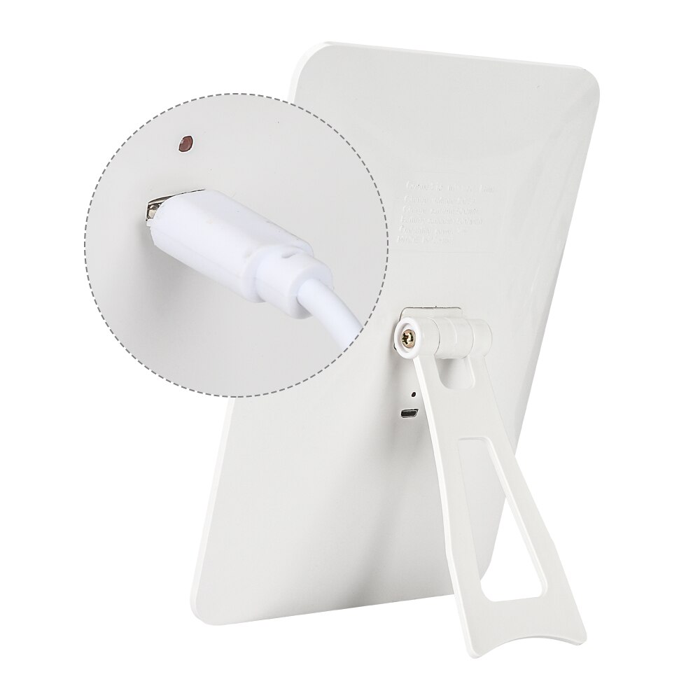 Makeup Mirror LED Cosmetic Mirror Lighted Touch Screen Mirror Operated Stand for Tabletop Bathroom Travel