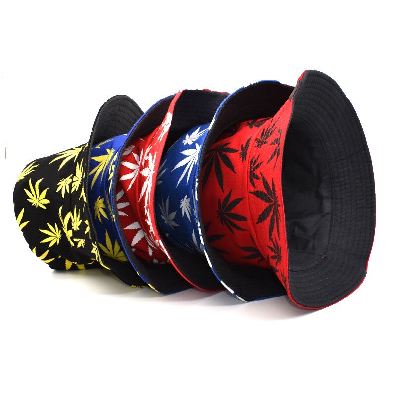 Löv dam bucket hatt herr panama hatt bomull fiskare hattar sol fiske bob svart panama trendig hip hop boonie