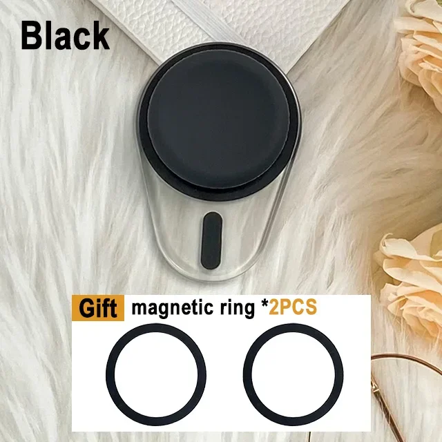 Voor Magsafe Mobiele Telefoon Grip Tok Griptok Voor IPhone 15/14/13/12 Serie Magnetische Telefoon socket Pocket Telefoon Houder: Black