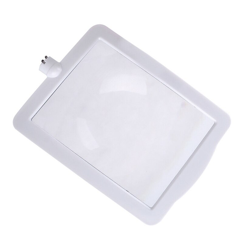 Handsfree 3X Reading Full-page Magnifier 2 LED Magnifying Loupe Glasses Desktop Light --M25