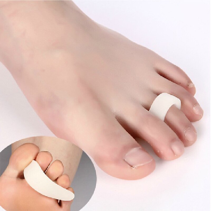 10 par silikon tå separator gel tå båre overlappende hammer tå hallux valgus korrektor beskytter ortotisk fotpleie