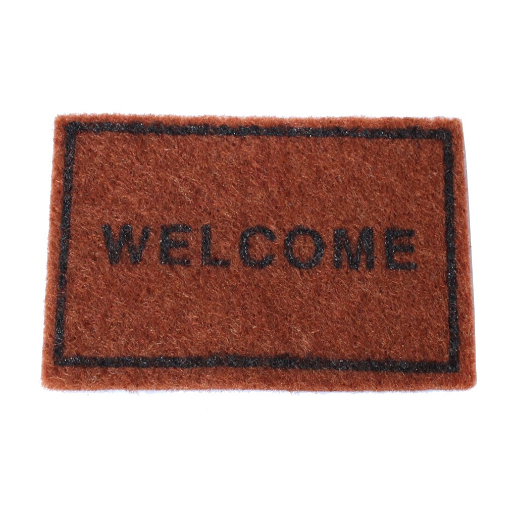 Dolls House Miniature Brown Rug Floor Carpet Furniture Accessories