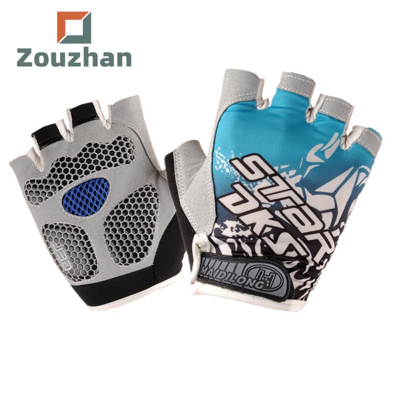 ZOUZHAN cycling gloves half-finger summer outdoor sports fitness non-slip bicycle men and women ice silk