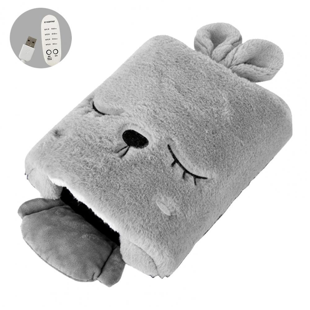 USB z postacią z kreskówki podgrzewana podkładka pod mysz zwierzęta Lovely Lady cieplejsze ręce biuro zimowa podkładka pod mysz dla kobiet pracujących Dropship: Grey  B