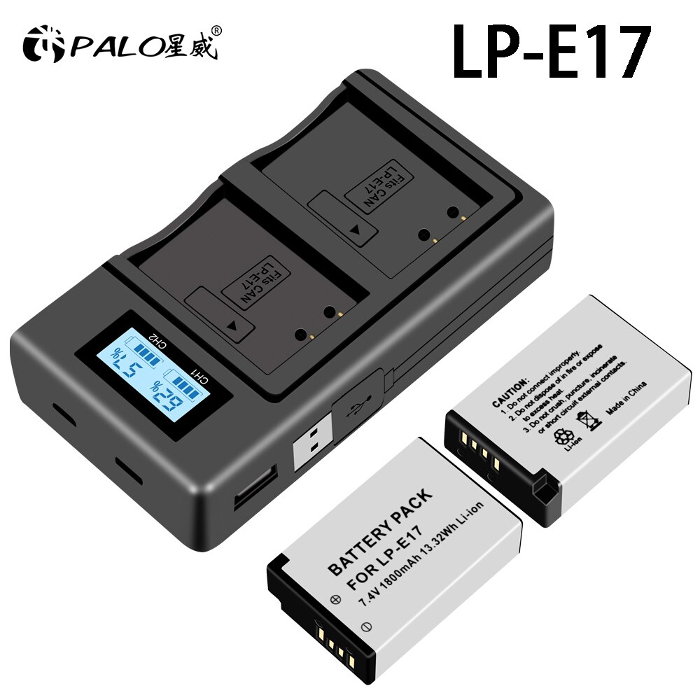LP-E17 LPE17 Lp E17 Camera Batterij + Lcd Display Snelle Oplader Voor Canon Eos 200D M3 M6 750D 760D T6i t6s 800D 8000D Kus X8i