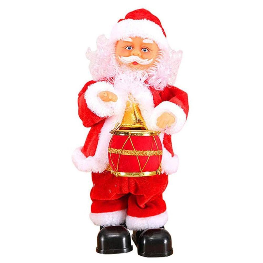 Elektrisk santa claus dukke legetøj julesang legetøj xmas dukke musikalsk belysning legetøj til børn santa dans  r2 s 3: B