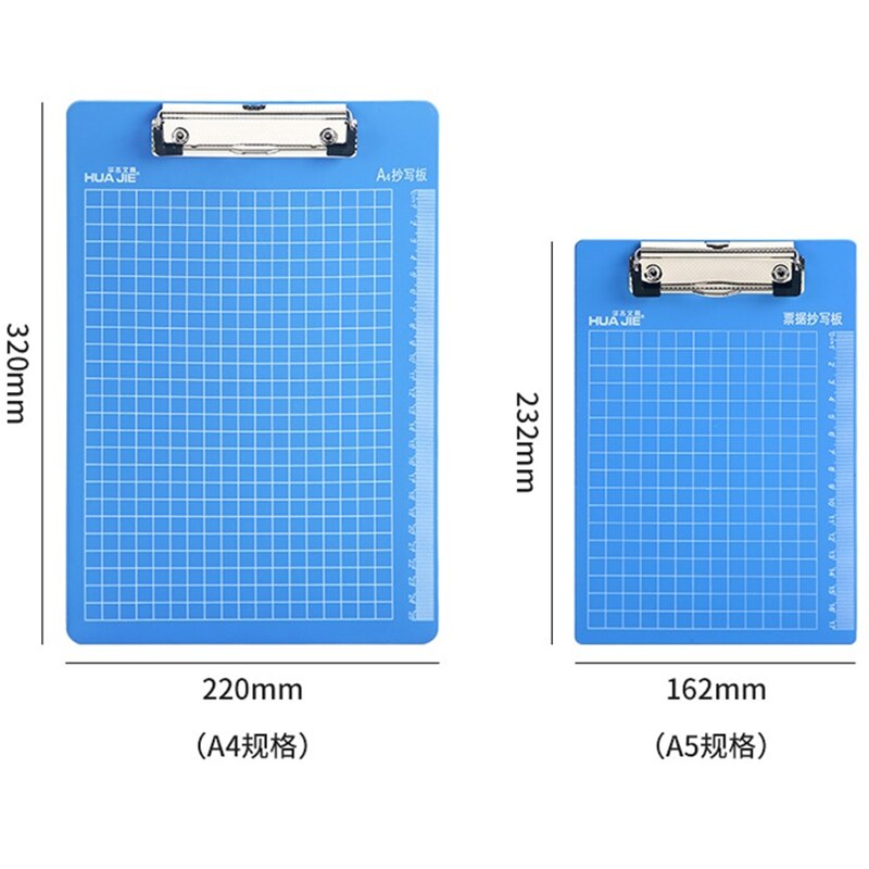 A4 Size Plastic Mat Board Bill Clip Writing Splint Hanging Folder Student Painting Pad School Office Supply Business Stationery