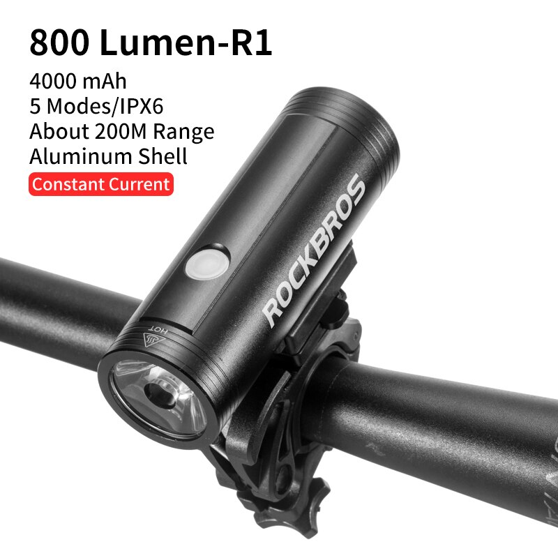 ROCKBROS 1000LM Super Bright USB Bike Headlight – Front Cycling Light With Flashing Modes 4 thumbnail image