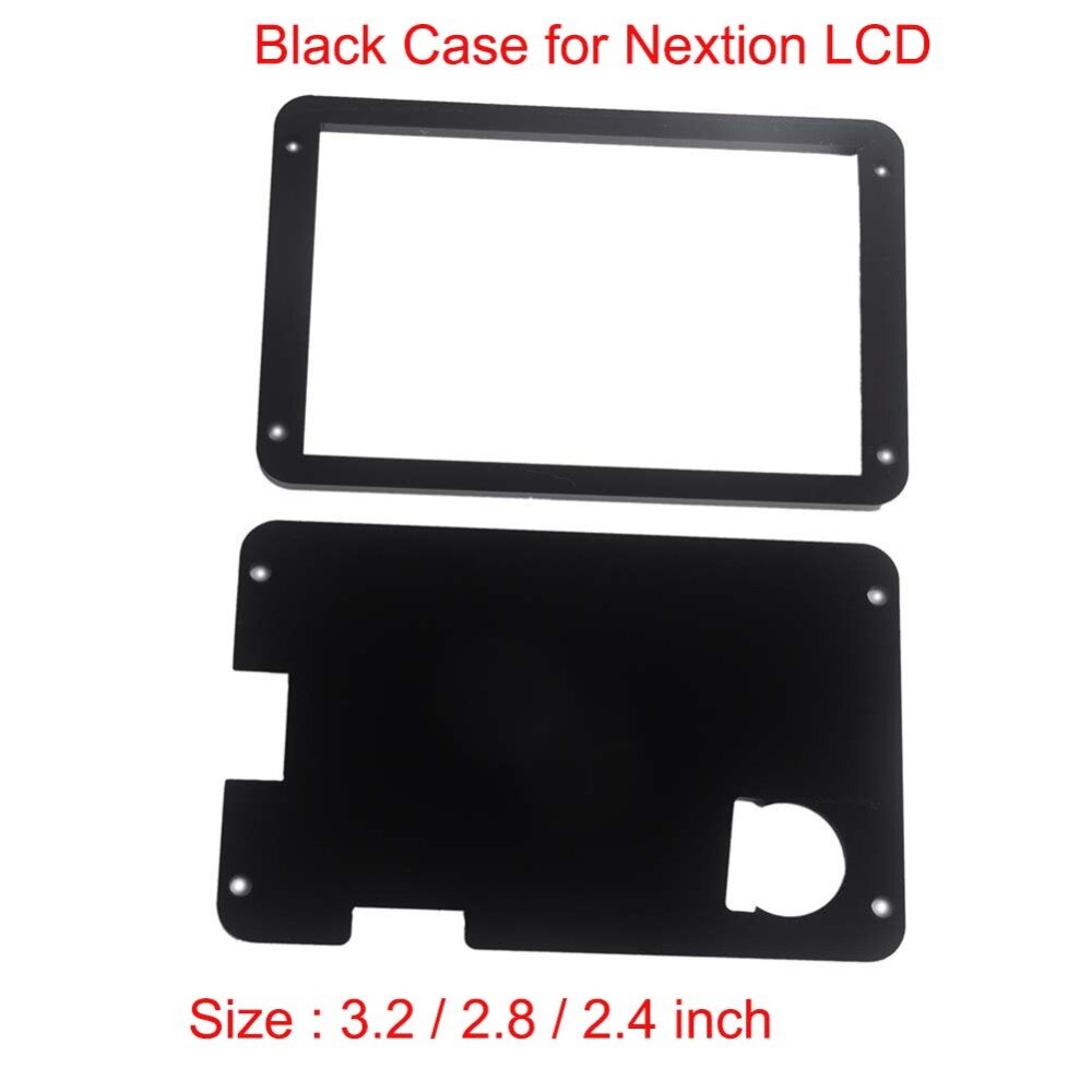 Sort akryl nextion taske til nextion forbedret 3.2 2.8 2.4 tommer hmi touch display lcd modul skærm  fz1717e- b