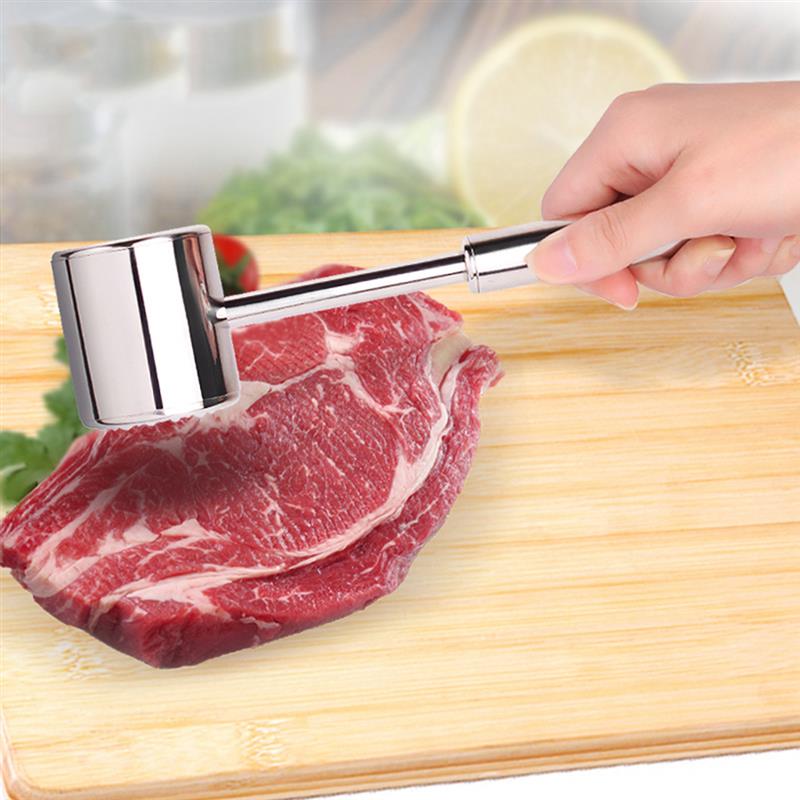 Stainless Steel Meat Tenderizer Meat Mallet Pounder Tenderize Slabs of Steak Pork Kitchen Tools Pyramid-shaped