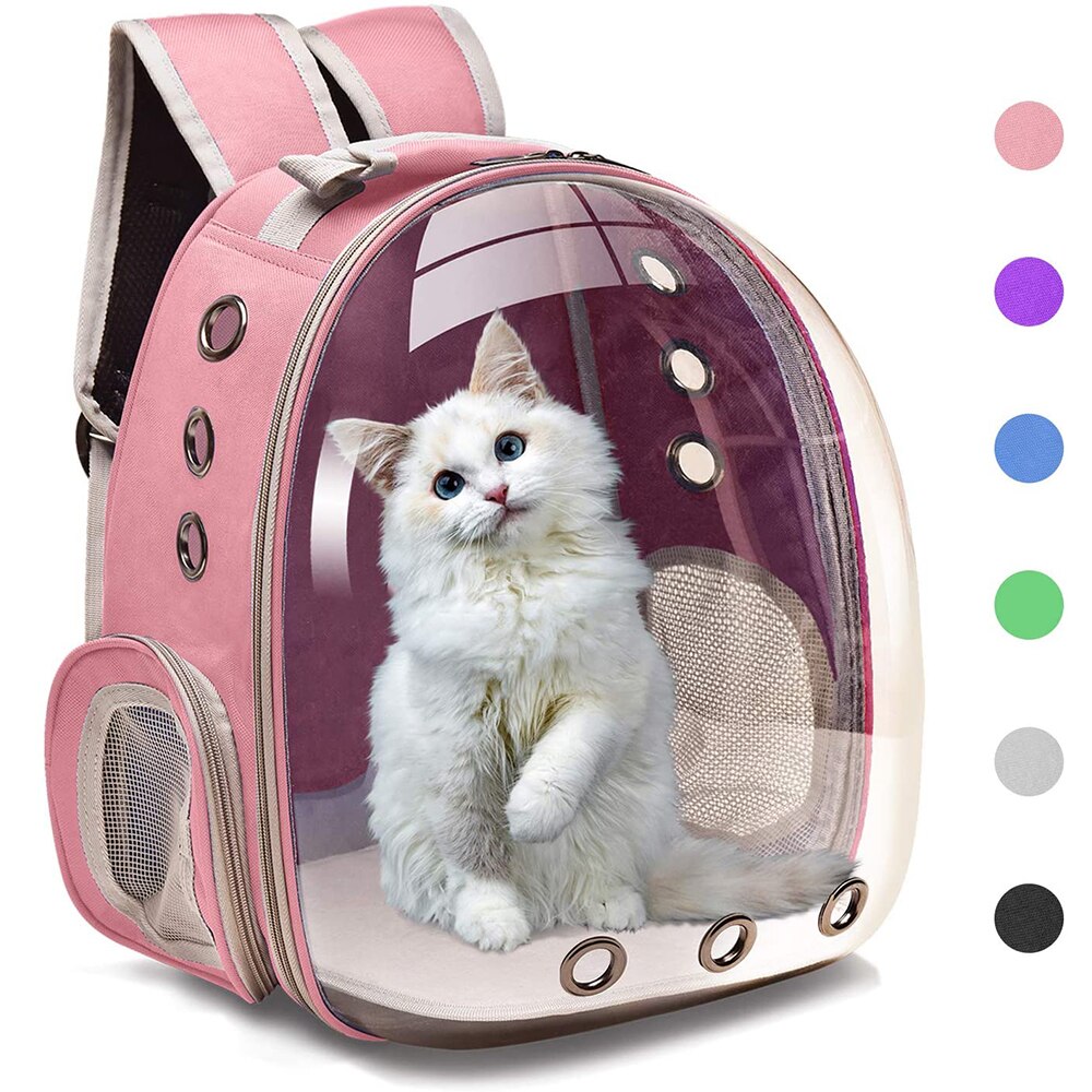 NEWCat Carrier Bags Breathable Pet Carriers Small Dog Cat Backpack Travel Space Capsule Cage Pet Transport Bag Carrying For Cats
