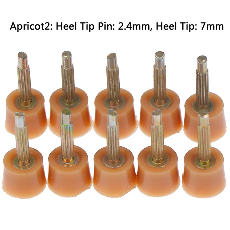 5Pairs = 10 Stuks Hak Reparatie Tips Pins Schoenen Tips Kranen Dowel Liften Vervanging Schoen Reparatie Schoenen accessoires: Apricot 2
