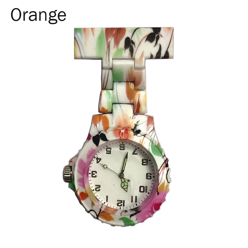 Kleurrijke Silicone Ronde Wijzerplaat Quartz Pocket Verpleegster Horloge Quartz Broche Arts Verpleegkundige Opknoping Horloges KNG88