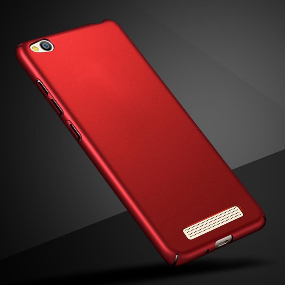 Copertura di caso per Xiaomi Redmi 4A di Lusso glassato scudo Dura del PC di Plastica Sacchetto Del Telefono Custodie per Xiaomi Hongmi Redmi 4A 4 UN 5.0 pollici Capa: rosso