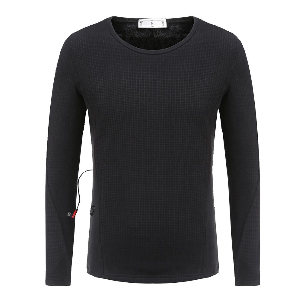 Insulated Heating Underwear Washable USB Electric Heated Thermal Long Sleeve T Shirts (Battery Not Included)