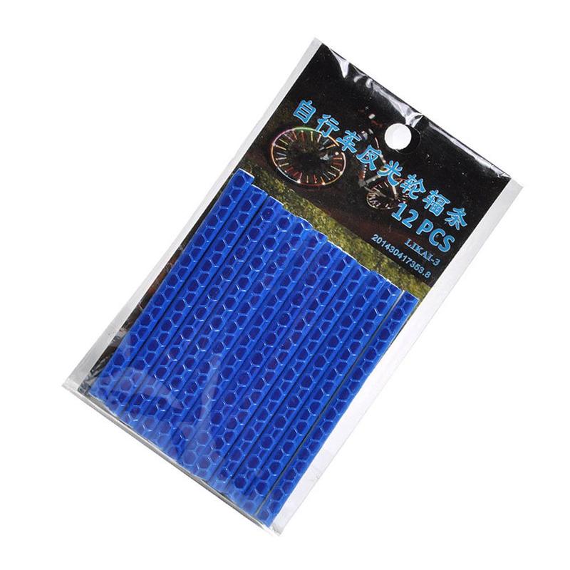 Réflecteur de roue à rayons, vélo, vélo, vélo, accessoire de sécurité, réfléchissant: blue