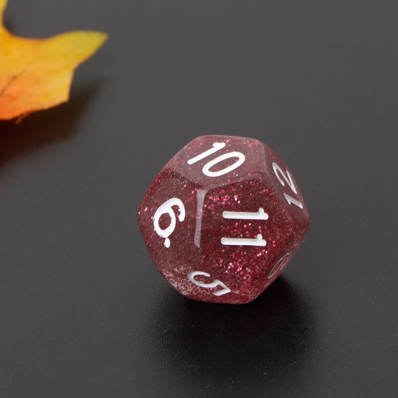Fonkelende polyhedrale dobbelstenen voor dragon pathfinder  d20 d12 d10 d10% d8 d6 d4 7 stuks/set dobbelstenen
