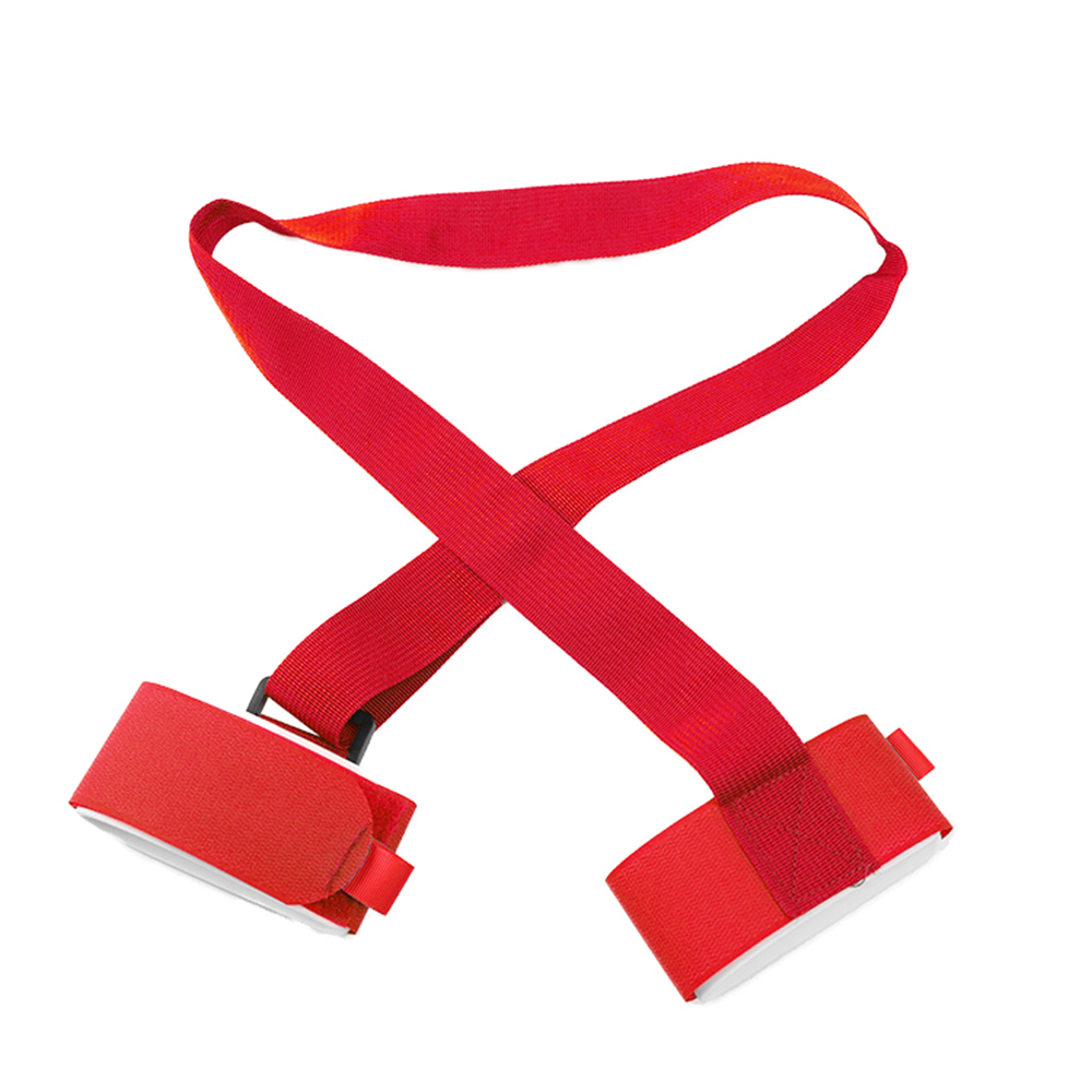 1.2M Ski Carrier Straps Handle Adjustable Snowboard Shoulder Strap Handle Skis Sling Braces Hand Carrier Black Hook Loop: Red
