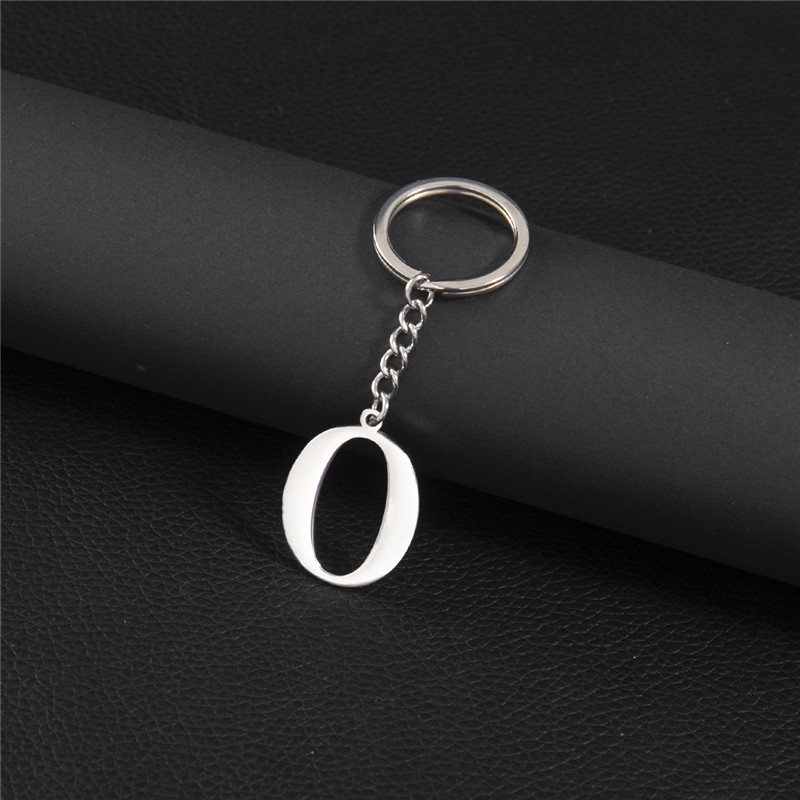 Punk diy az bokstäver nyckelring kvinnor metall initial hänge nyckelring ring för män trend 26 alfabet nyckelring väska tillbehör
