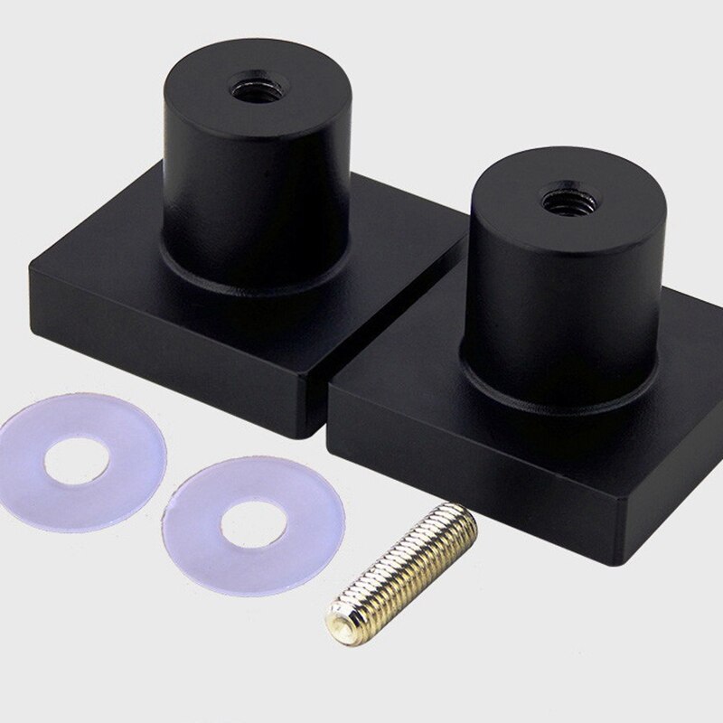 Black Shower Room Glass Door Handle Back-to-Back Frameless Push Sliding Door Solid Bathroom Shower Door Handle Single Hole 6mm