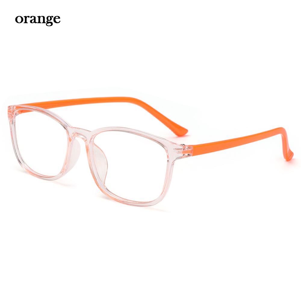 Children's Anti-blue Light Glasses Cute Ultra Light Frame Eyeglasses Kid Boy Girl Computer Online Class Glasses Eye Protection: orange