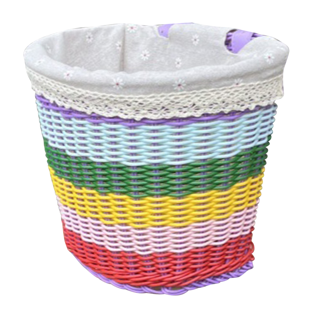 Panier avant de vélo avec doublure, panier de guidon de cyclisme, sangles en cuir réglables, panier de Tricycle pour vélo, Scooter, pour les déplacements quotidiens: MULTI