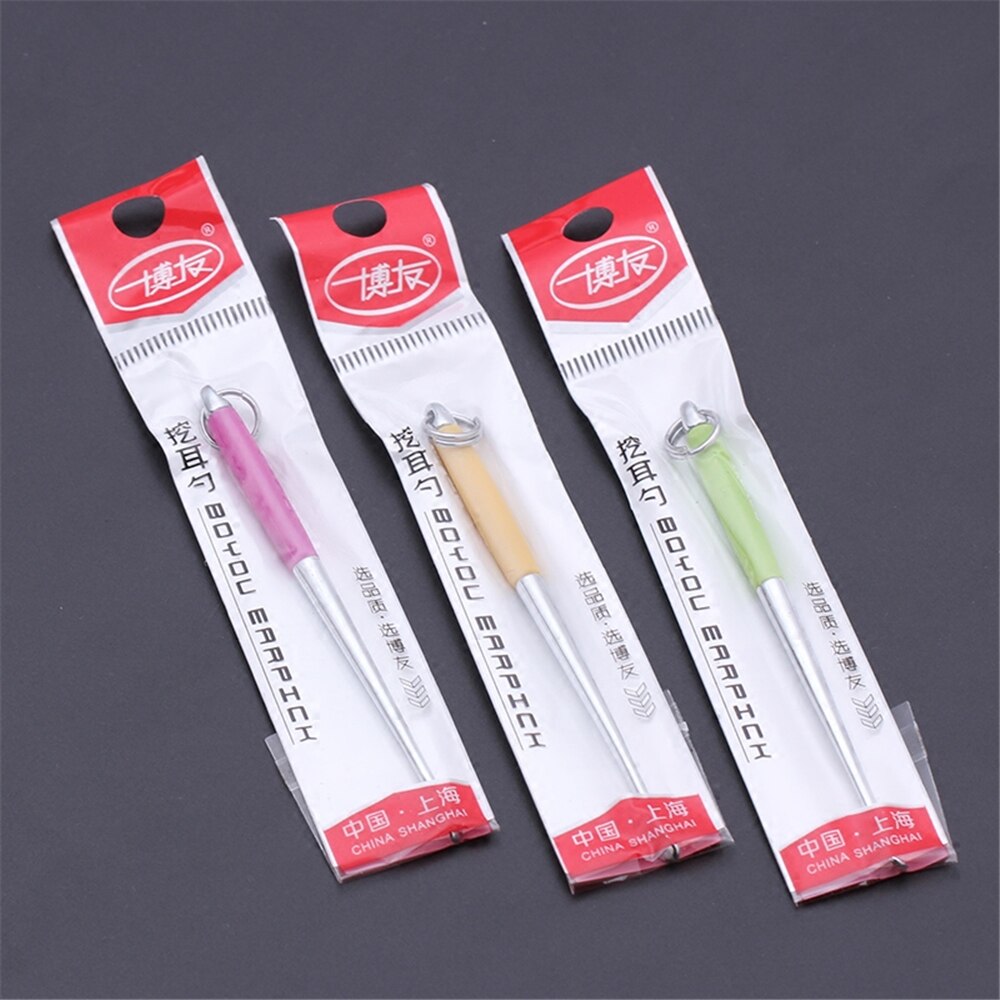 Ear Cleaning Spoon Stainless Steel Earpick Silicone Handle Baby Earwax Removing Safe Tool Kids Adult Nursing Care