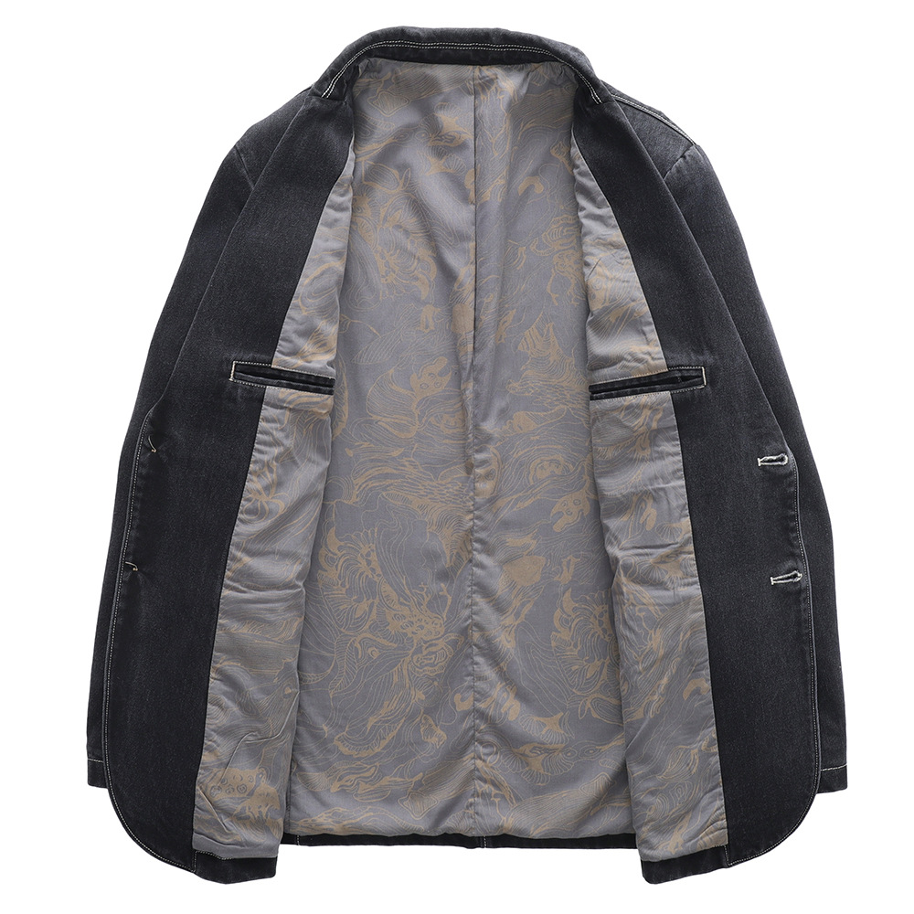 Chaqueta vaquera de gran tamaño para hombre, prendas de vestir exteriores, ropa de calle ajustada, Blazer informal, traje, primavera y otoño, novedad