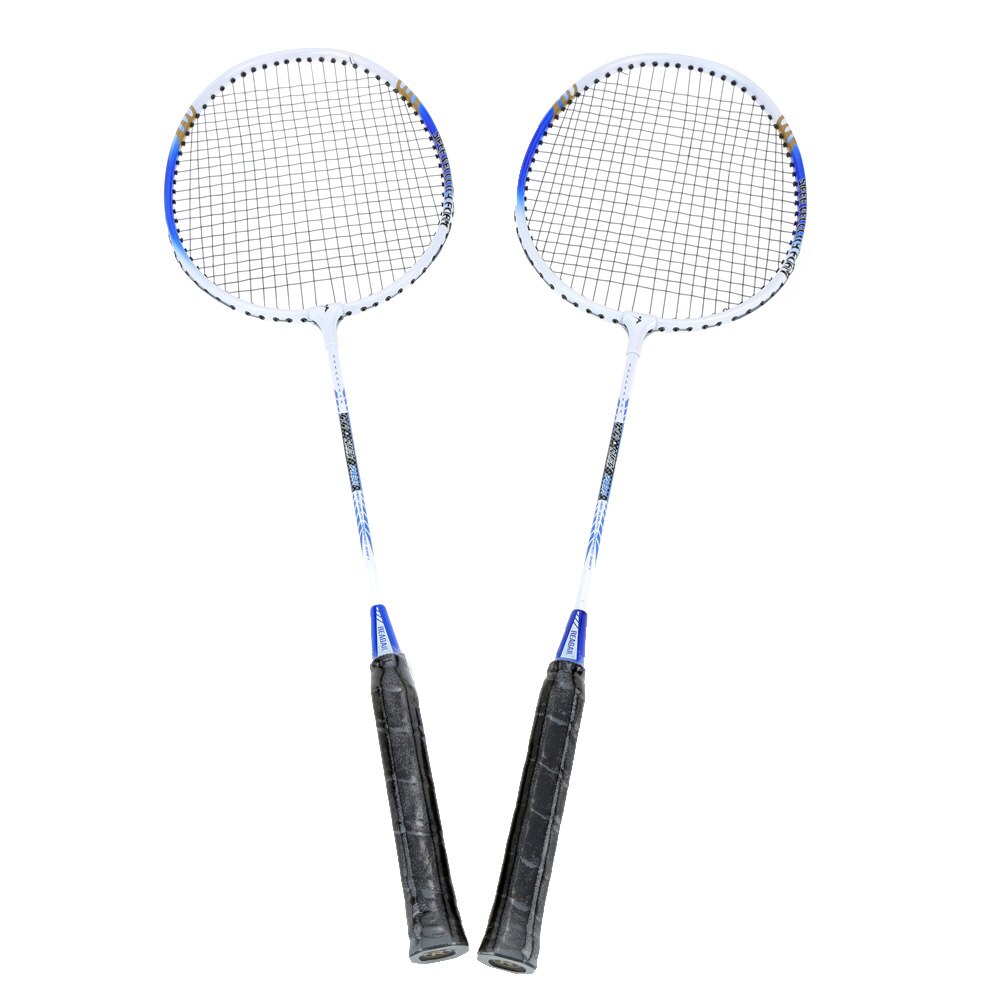 Leve e Durável Da Liga de Alumínio Conjunto Badminton 2 Pçs/set Formação Raquete de Badminton Racquet com Carry Bag Equipamento de Esporte: Azul