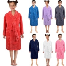 Leuke Kinderen Nachtkleding Flanel Hooded Badjassen Night-Gewaad Pyjama Peuter Baby Jongens Meisjes Flanellen Badjas. Kids Kleding