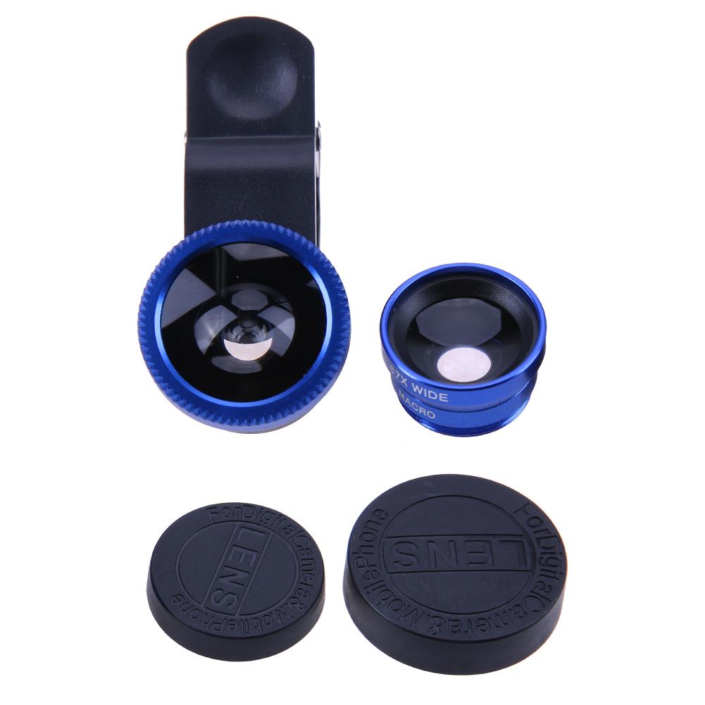 3 em 1 mini olho de peixe + grande angular macro lente da câmera kit para o telefone inteligente para iphone