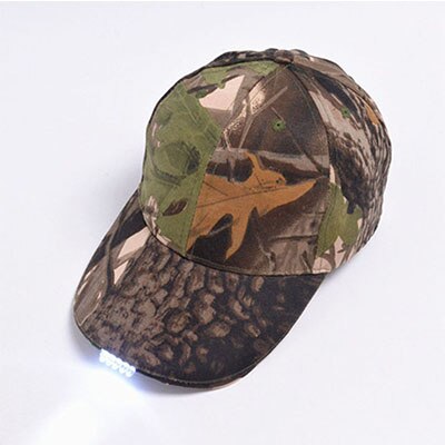 Gorro con luz LED camuflaje iluminado Otoño Invierno sombrero de pesca iluminación nocturna exterior montañismo gorra de béisbol gorra de escenario: C