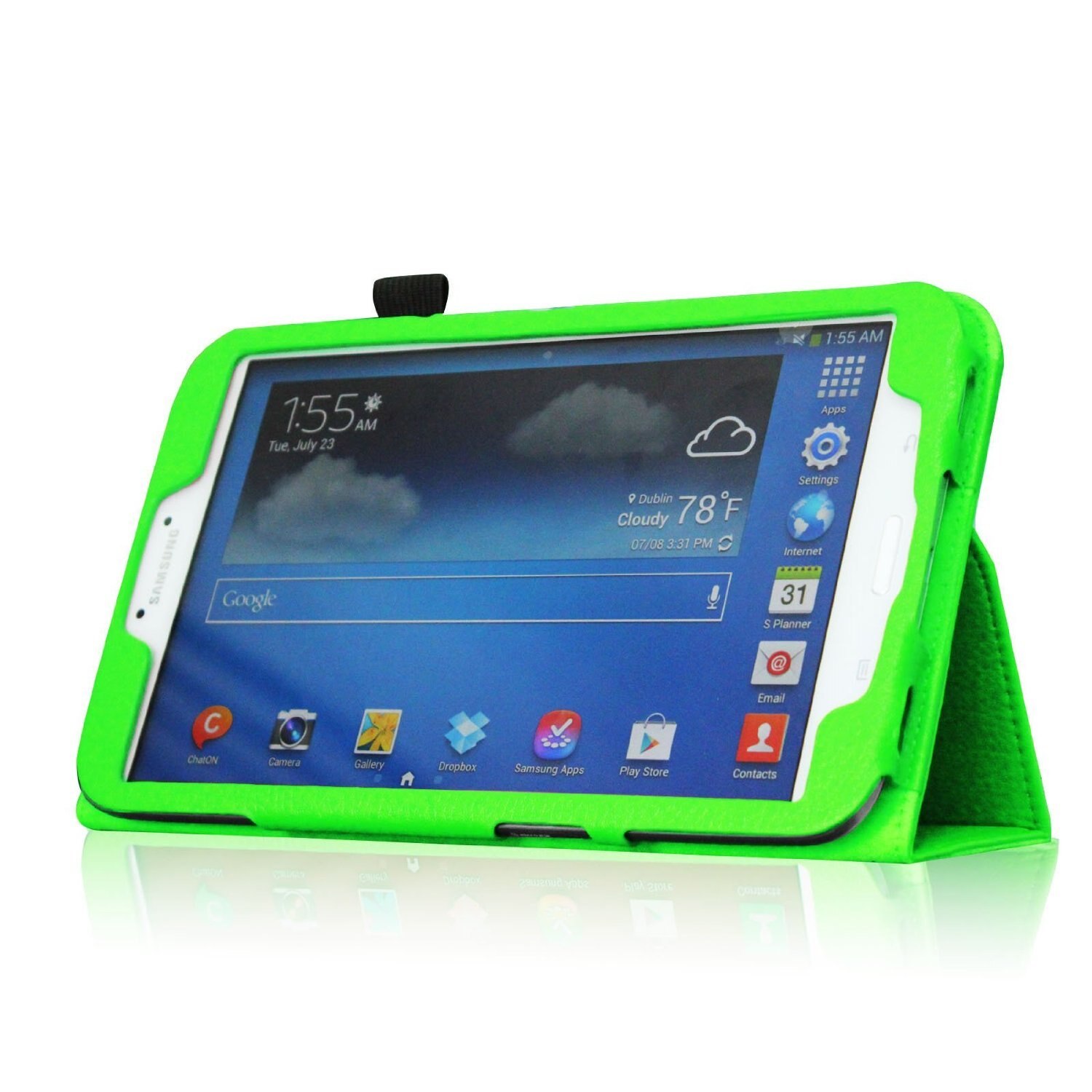 Étui pour tablette pour Samsung Galaxy Tab 3 8.0 T311 housse en cuir pour Samsung Tab3 8.0 SM-T310 T311 T315 support étui à rabat Capa: Tab 3 8.0inch green