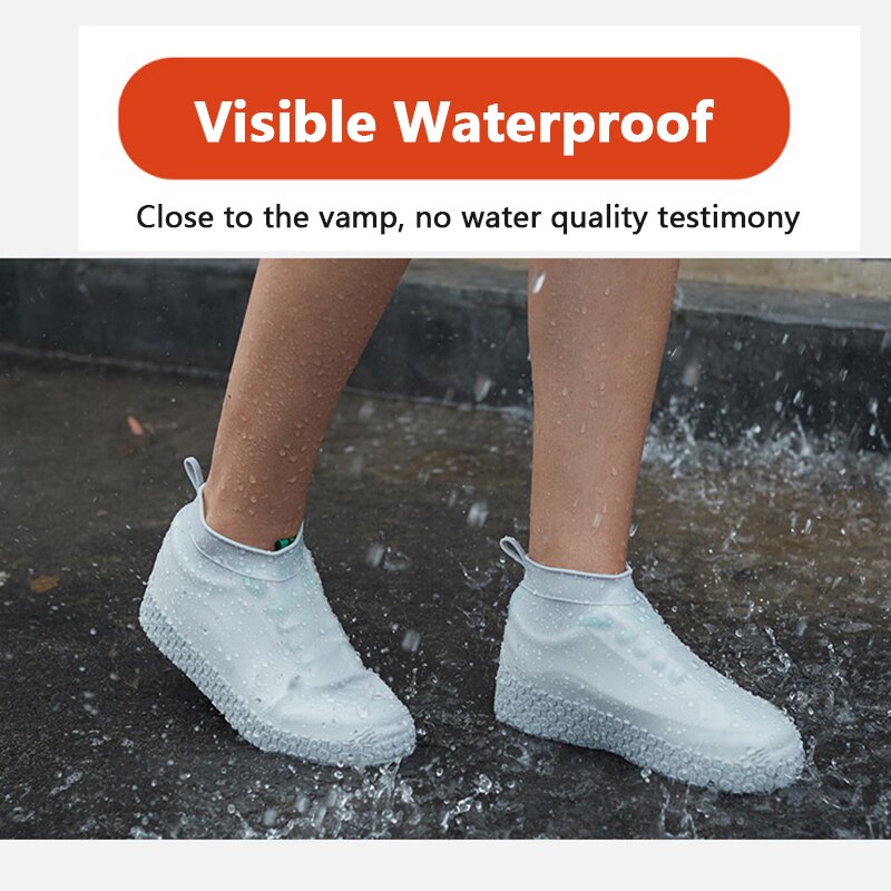 1Pc S/M/L Reusable Silicone Shoe Cover Waterproof Rain Shoes Covers Outdoor Camping Slip-resistant Rubber Rain Boot Overshoes