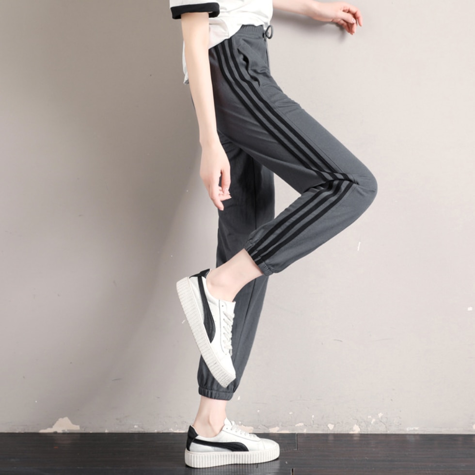 X Pantaloni Della Tuta per le Donne di Nylon Fresco Morbido Tre Strisce Jogging Donne Pantaloni Per Lo Sport Da Jogging Sport Jogger Sport Tuta Pantaloni