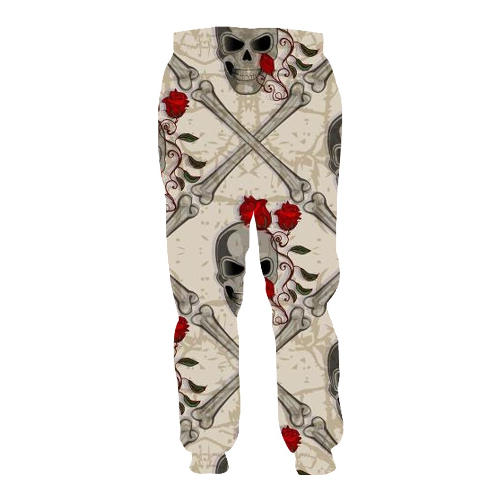 Colorfulaurora apparealternativ döskalle pläd ros blomma tryck avslappnade sportbyxor för män