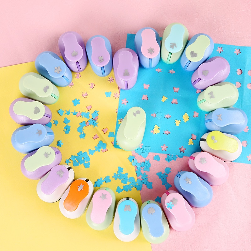 2pcs/set DIY EVA Foam Maker Craft Art Hole Punch Paper Shaper Puncher Kids Scrapbooking Paper Cutter Scrapbooking Puncher PVC