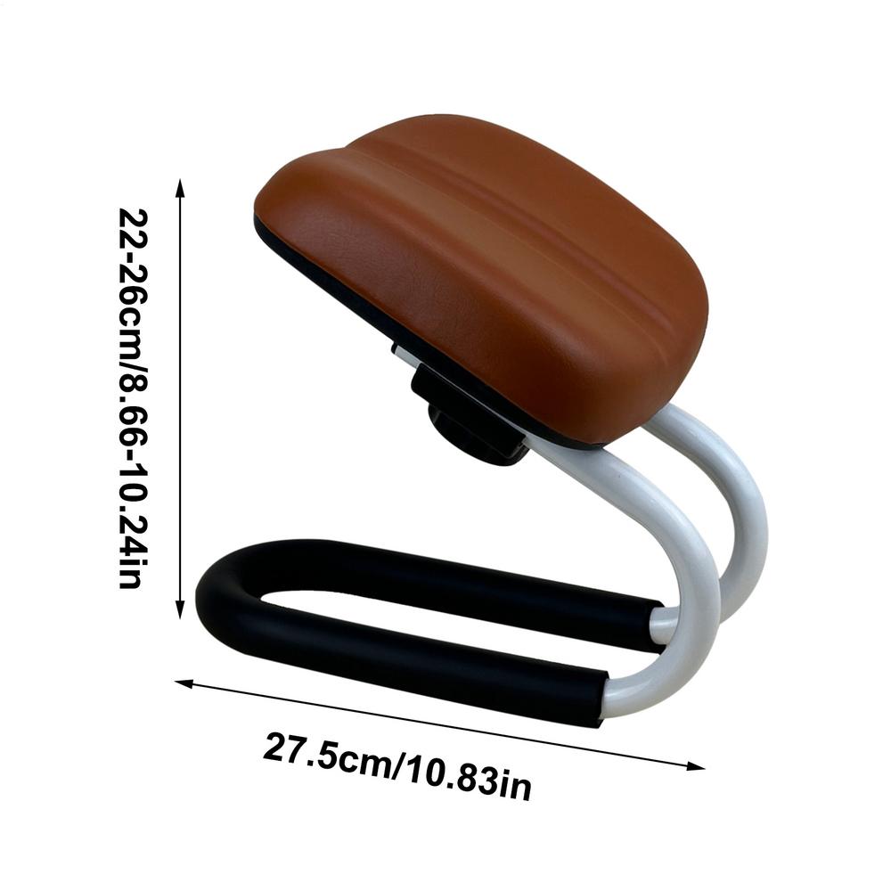 Banc de prière avec cadre métallique, tabouret de Yoga, hauteur réglable, manchon de jambe antidérapant, accessoires de méditation, chaise Portable pour Yoga à domicile: Marron