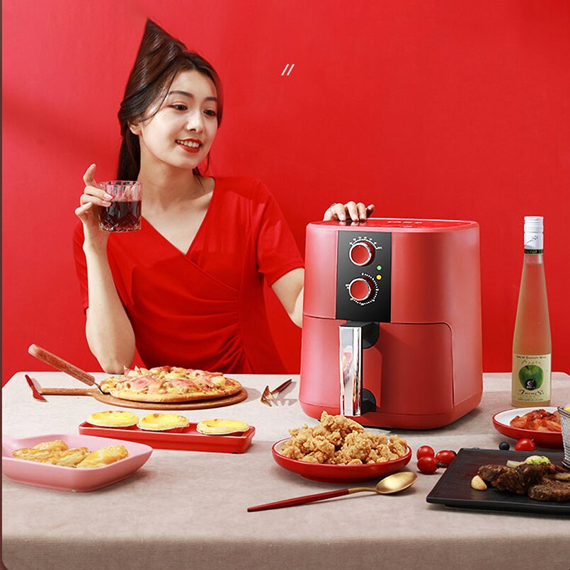 HA-Life Air Fryer Automatic Power-off Oil-free Fryer Multifunctional Circulating Air 5L Non-stick Coating Air Fryer For Home