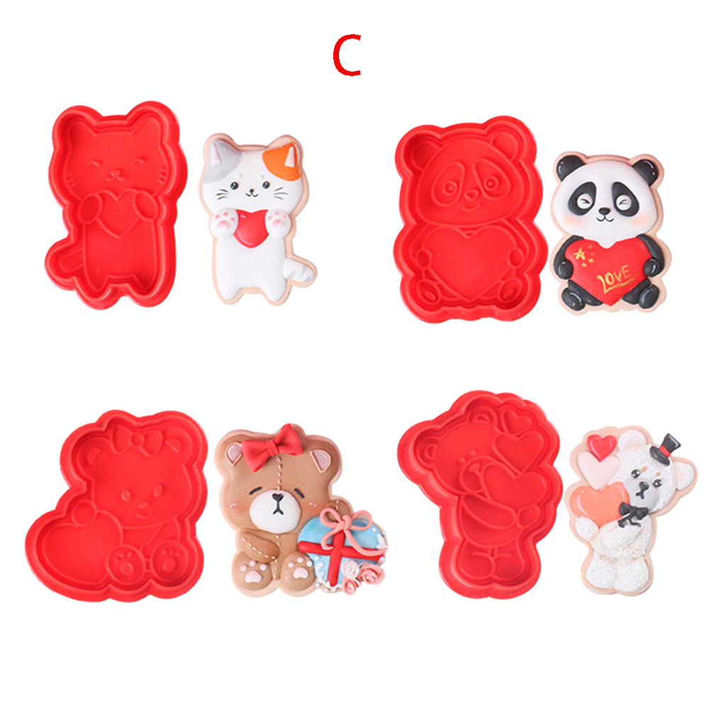 4 pz/impostato palloncino amore stampo per biscotti stampo per biscotti san valentino stampi per biscotti stampo per biscotti in plastica stampo per biscotti: C