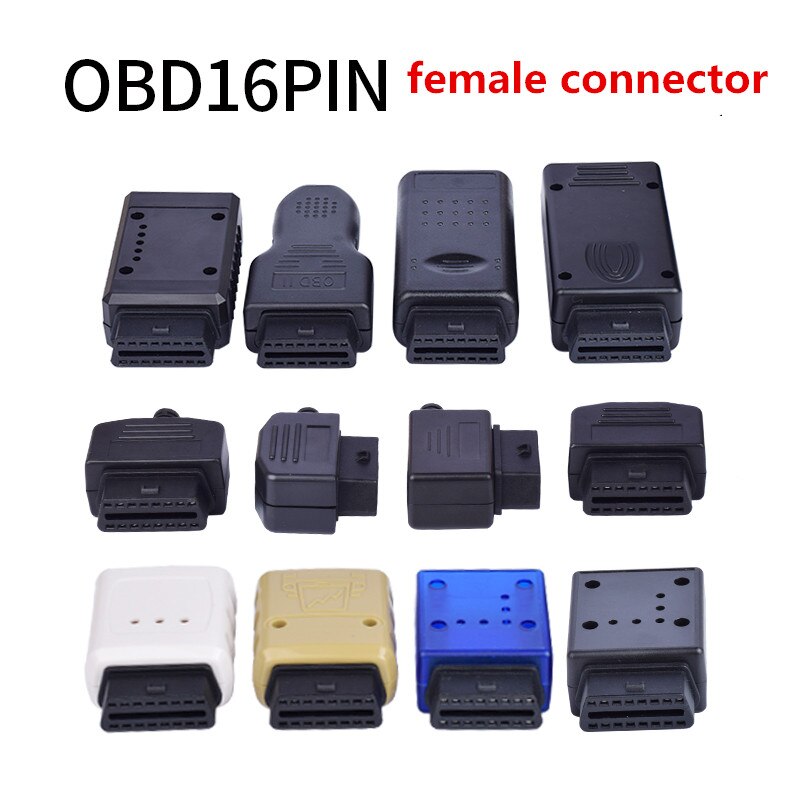 Automotive OBD2 Schweißen Weibliche Diagnose Interface 16pin Stecker OBD2 Gehäuse OBDII Montage