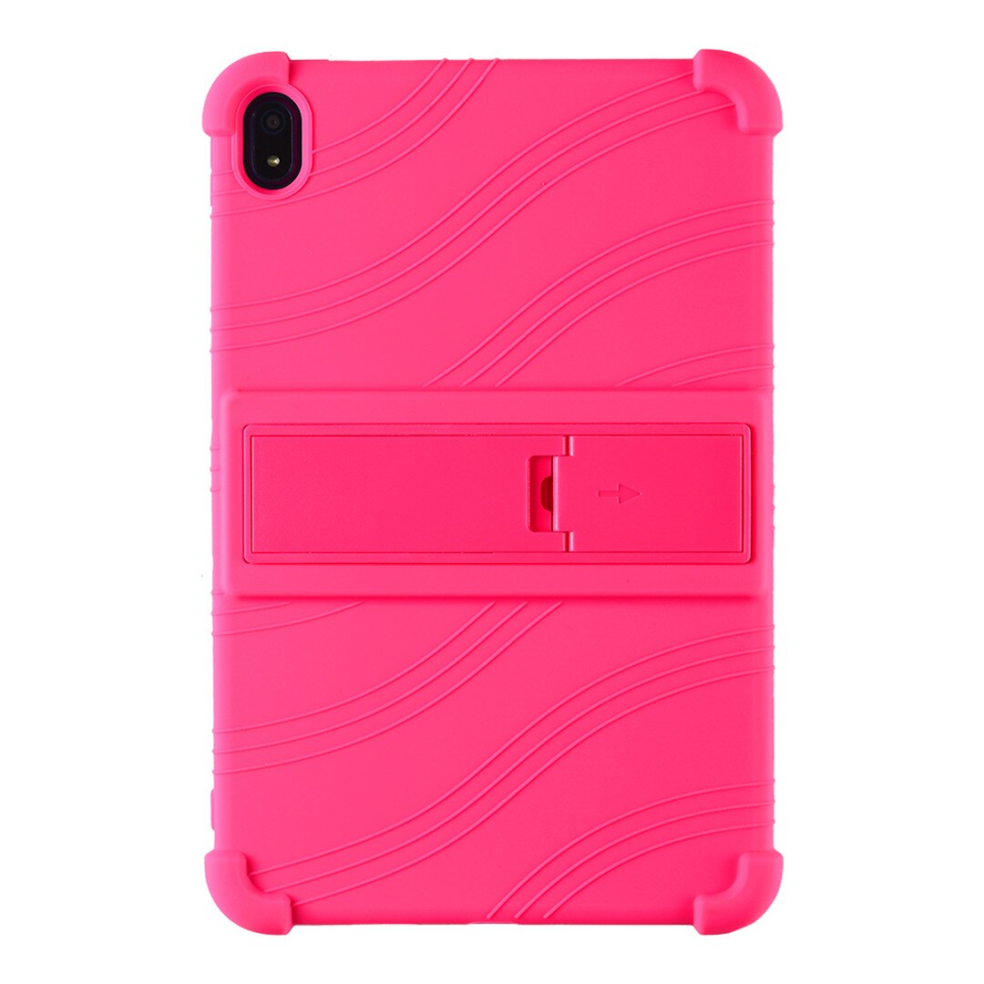 Case For Nokia T20 10.36 Android Nokia t20 TA-1392 Shell Shockproof Kids Safe Silicone Portable Kickstand Tablet Protect Cover: Rose red
