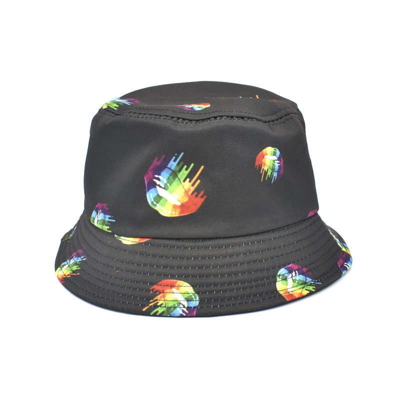 Zomer Print Emmer Hoed Blauwe Hemel Wolken Vlam Visser Hoed Voor Vrouwen Mannen Panama Hoed Bob Outdoor Reizen Strand zon Cap: A