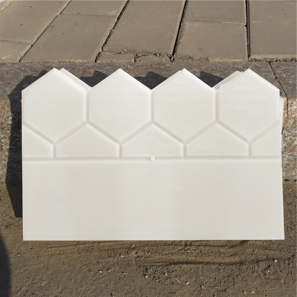 Fish Pond Durable Cement Brick Mold Plastic DIY Pave Making Antique Reusable Flower Bed Decor Concrete Garden Fence Stone Road